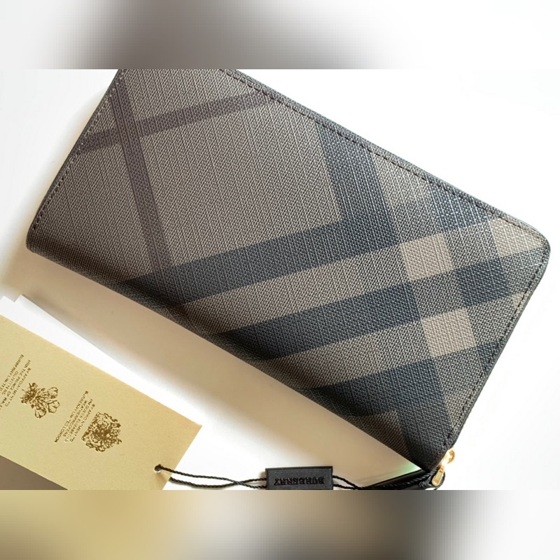 London格紋拉鍊包 [B 家]原單出品IT~~官方新配色小號拉鍊錢包 煙熏格