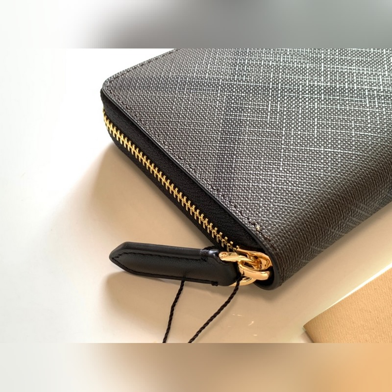London格紋拉鍊包 [B 家]原單出品IT~~官方新配色小號拉鍊錢包 煙熏格