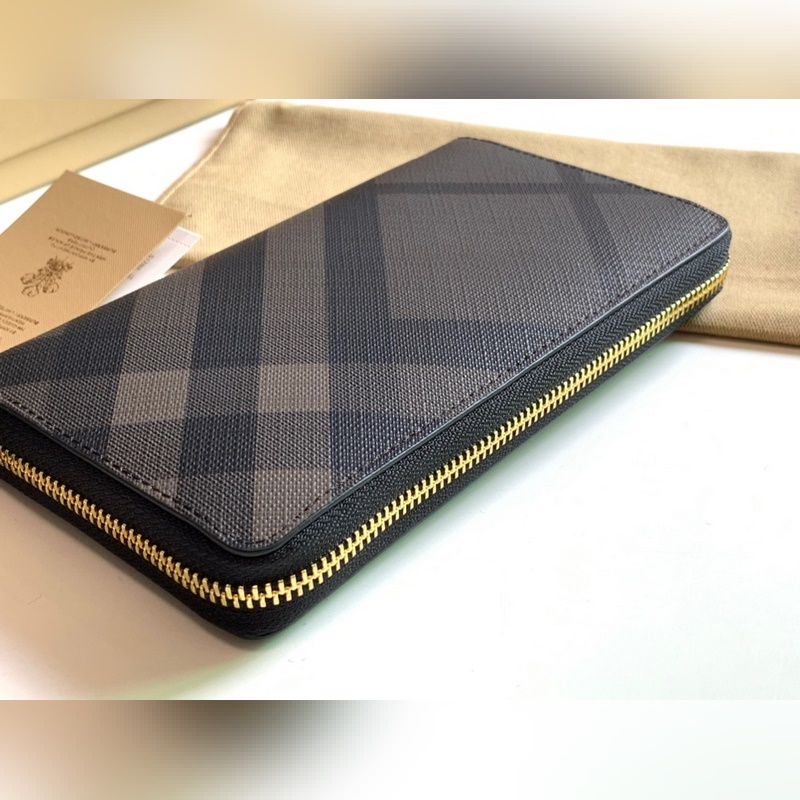 London格紋拉鍊包 [B 家]原單出品IT~~官方新配色小號拉鍊錢包 煙熏格