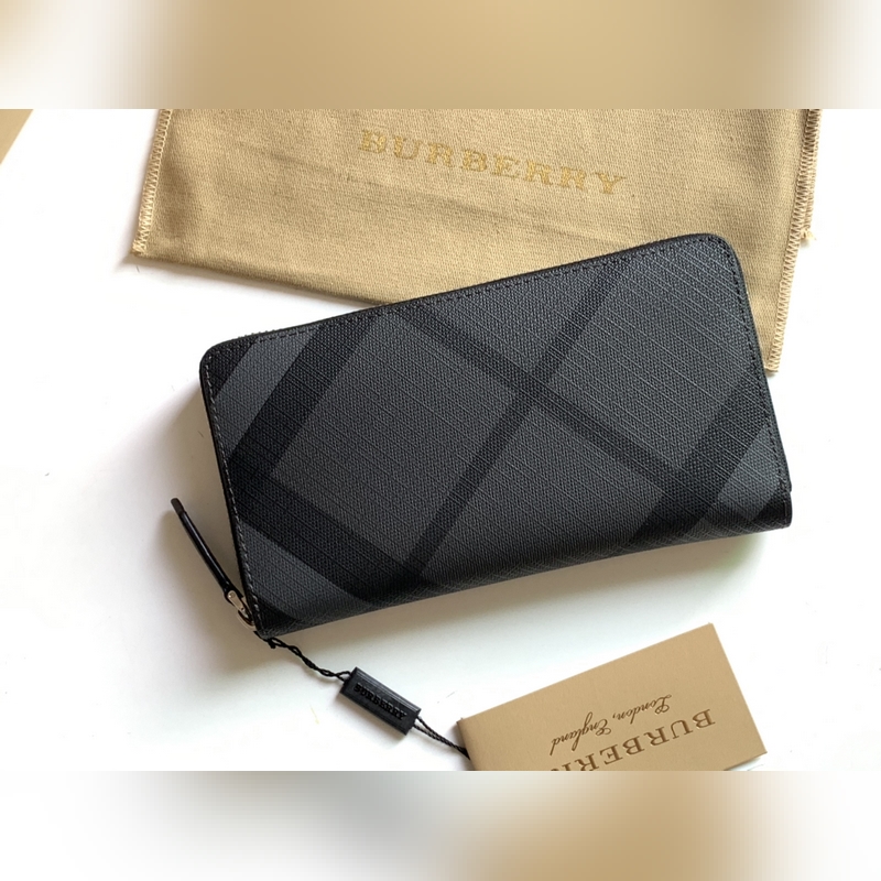 London格紋拉鍊包 [B 家]原單出品IT~~官方新配色小號拉鍊錢包 煙熏格