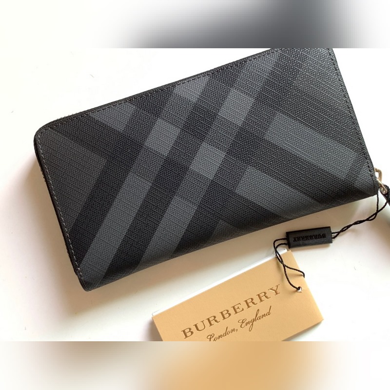 London格紋拉鍊包 [B 家]原單出品IT~~官方新配色小號拉鍊錢包 煙熏格