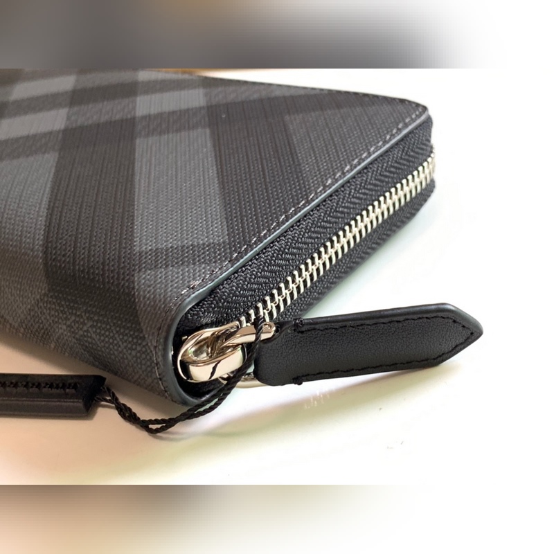 London格紋拉鍊包 [B 家]原單出品IT~~官方新配色小號拉鍊錢包 煙熏格