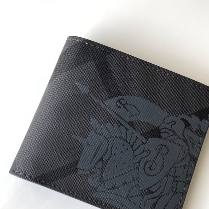 London 格紋馬術(shù)騎士圖案短款錢夾 [B 家]原單出品IT~~ 煙熏格子搭配