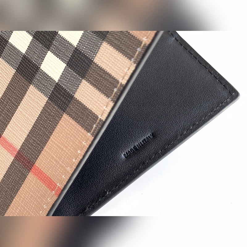 Vintage 格紋環(huán)保帆布兩折短夾 [B家]原單出品IT~~ 采用進口柔軟小牛