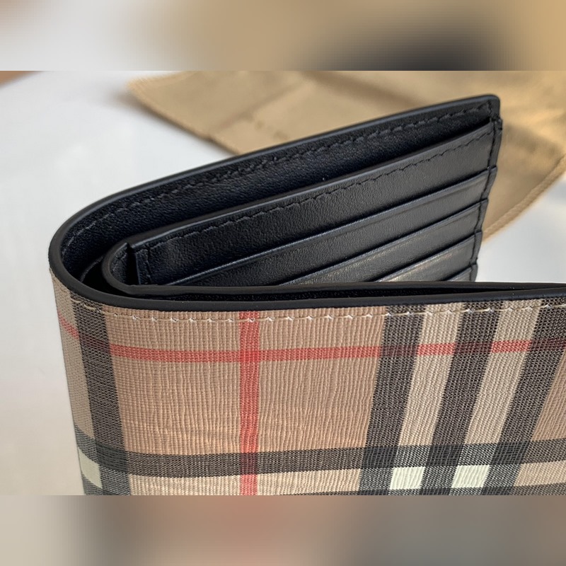 Vintage 格紋環(huán)保帆布兩折短夾 [B家]原單出品IT~~ 采用進口柔軟小牛