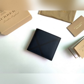 London 格紋折疊式短款錢夾 [B 家]原單出品IT~~ 煙熏格子新顔色搭配