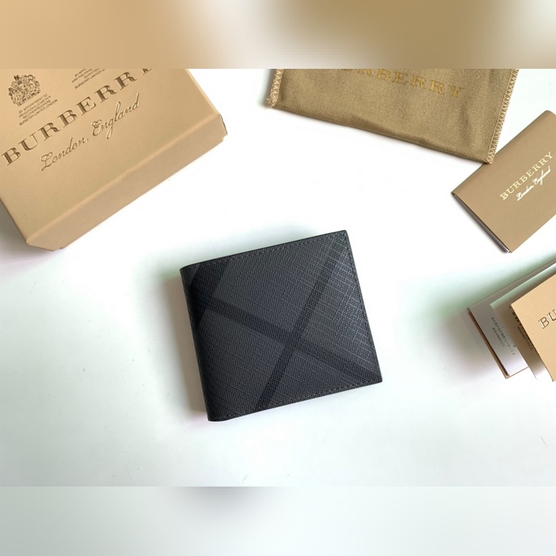 London 格紋折疊式短款錢夾 [B 家]原單出品IT~~ 煙熏格子新顔色搭配