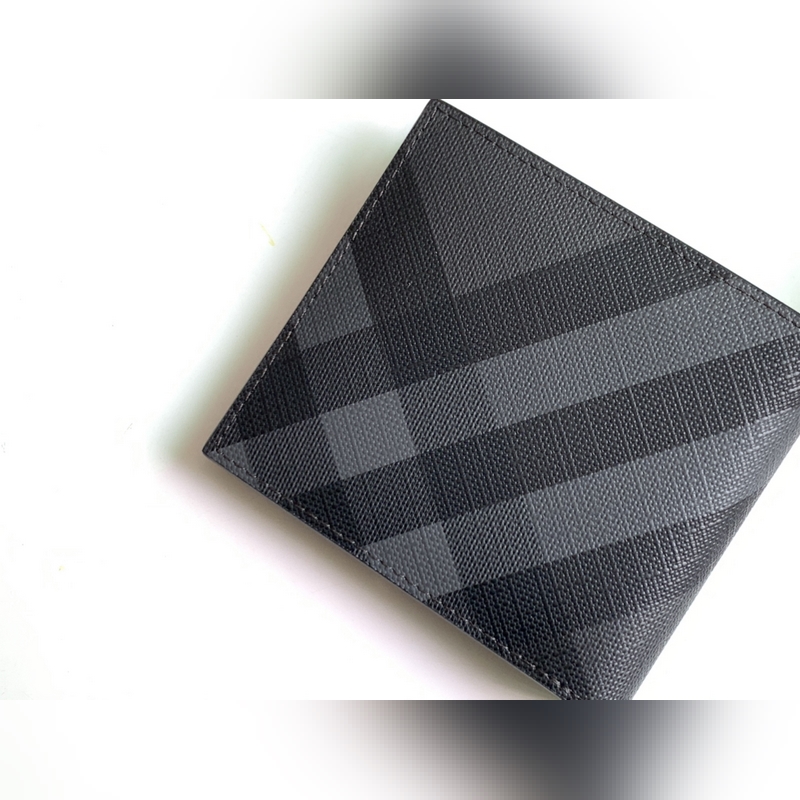 London 格紋折疊式短款錢夾 [B 家]原單出品IT~~ 煙熏格子新顔色搭配