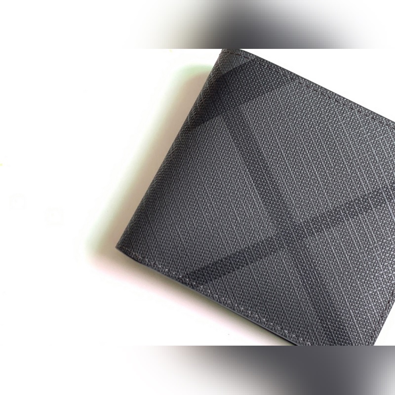 London 格紋折疊式短款錢夾 [B 家]原單出品IT~~ 煙熏格子新顔色搭配