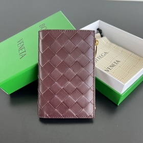 #Bv 編織雙折拉鍊錢包 749940 男女通用小巧精緻的錢包 優雅時尚的造型