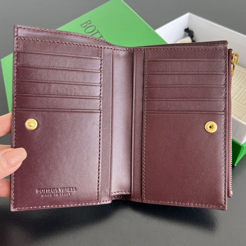 #Bv 編織雙折拉鍊錢包 749940 男女通用小巧精緻的錢包 優雅時尚的造型