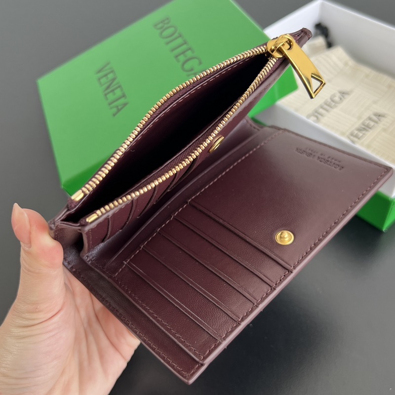 #Bv 編織雙折拉鍊錢包 749940 男女通用小巧精緻的錢包 優雅時尚的造型