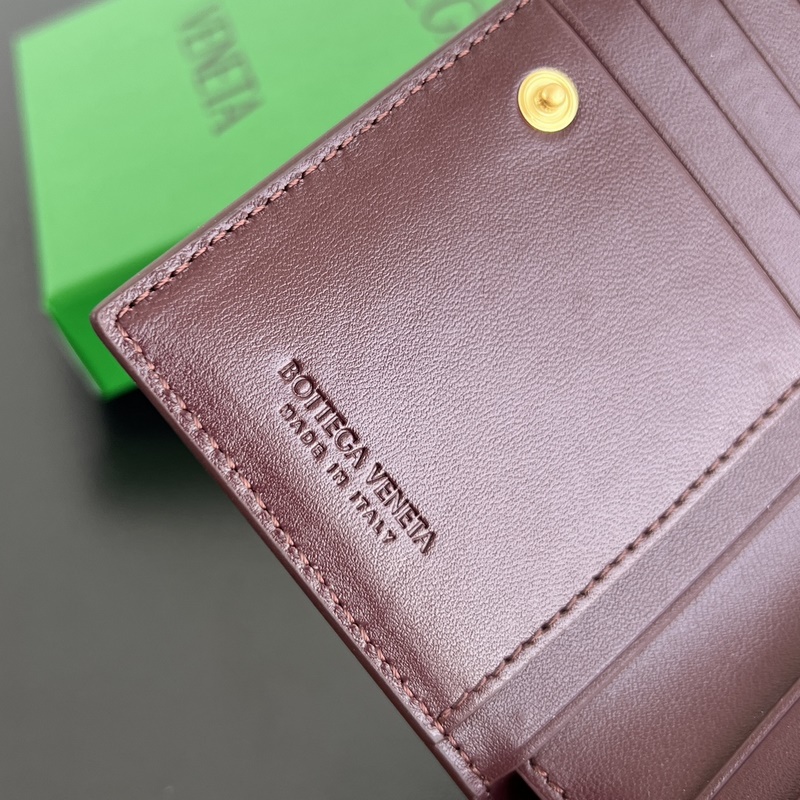 #Bv 編織雙折拉鍊錢包 749940 男女通用小巧精緻的錢包 優雅時尚的造型