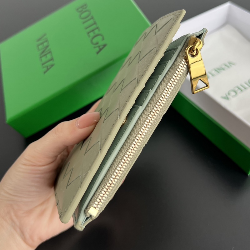 #Bv 編織雙折拉鍊錢包 749940 男女通用小巧精緻的錢包 優雅時尚的造型