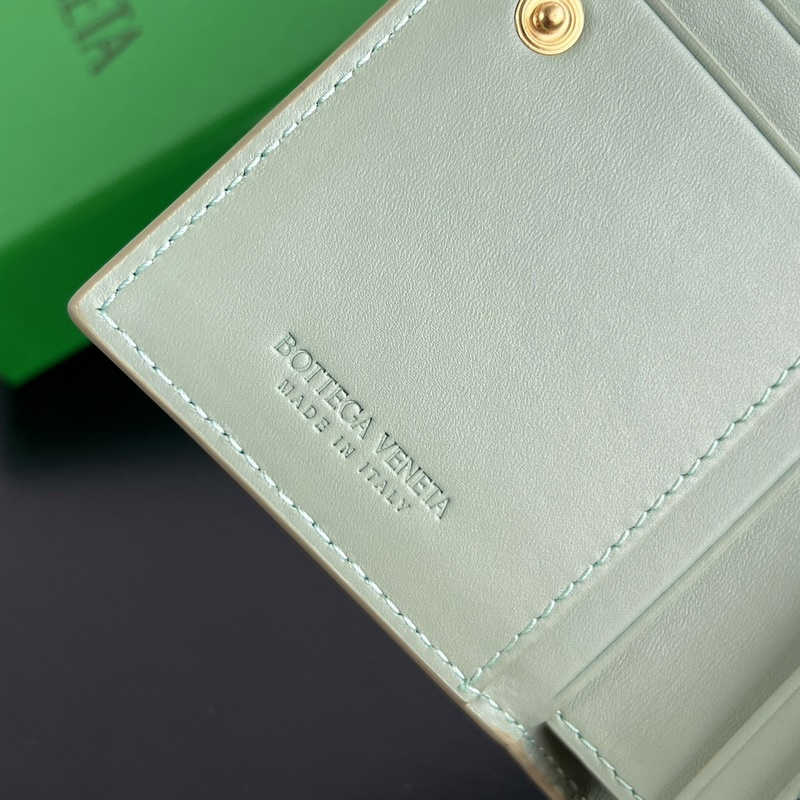 #Bv 編織雙折拉鍊錢包 749940 男女通用小巧精緻的錢包 優雅時尚的造型