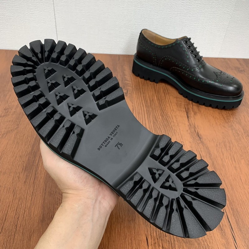 Bottega Veneta/葆蝶家男士Lug系帶鞋 厚底百搭正裝皮鞋 婚宴專用