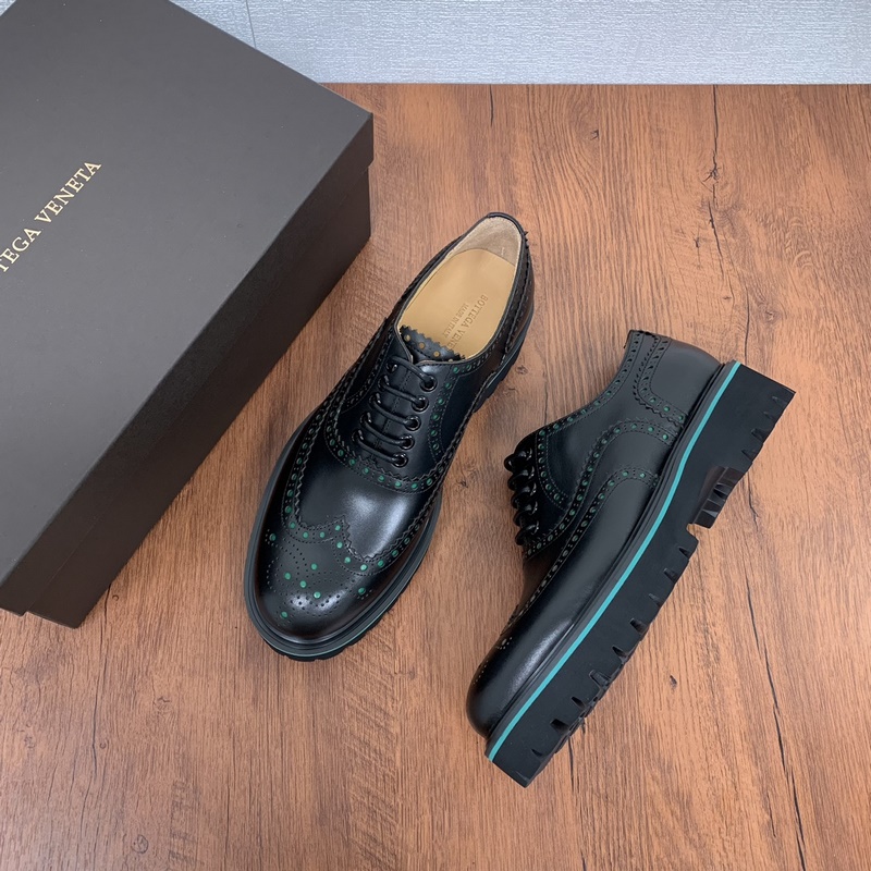 Bottega Veneta/葆蝶家男士Lug系帶鞋 厚底百搭正裝皮鞋 婚宴專用