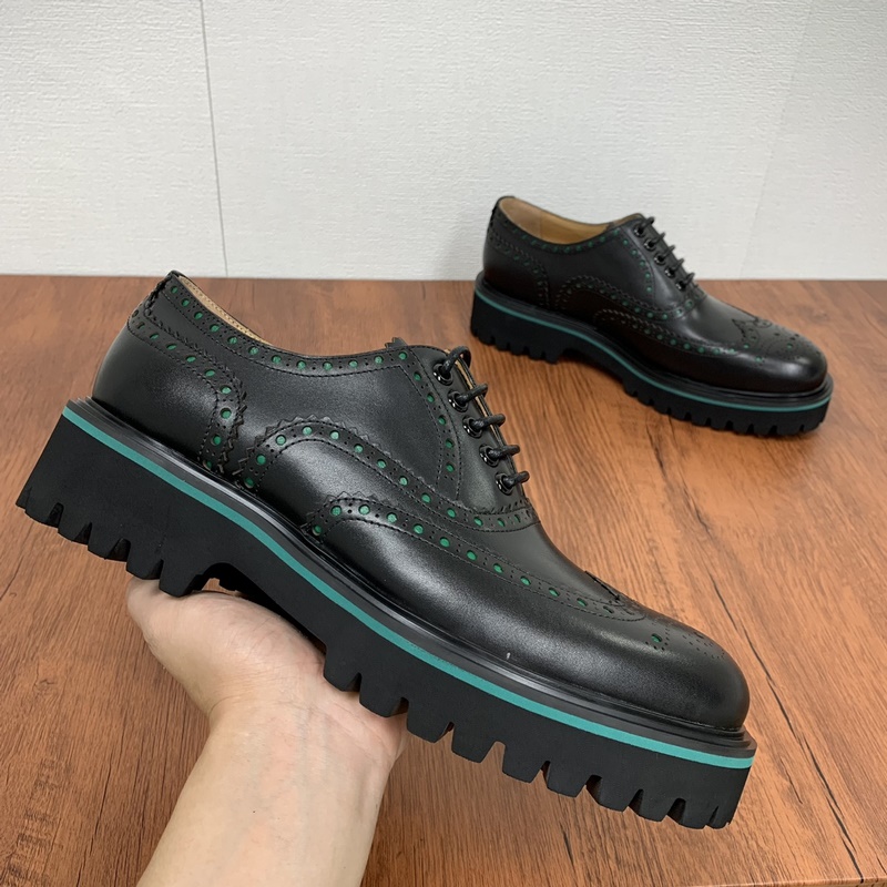 Bottega Veneta/葆蝶家男士Lug系帶鞋 厚底百搭正裝皮鞋 婚宴專用