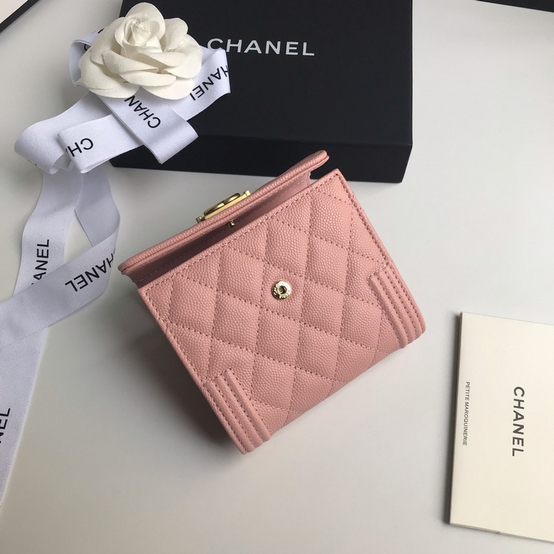 [原單品質][配帶包裝]CHANEL小球紋經典短三折錢包 款號A80734 頂級