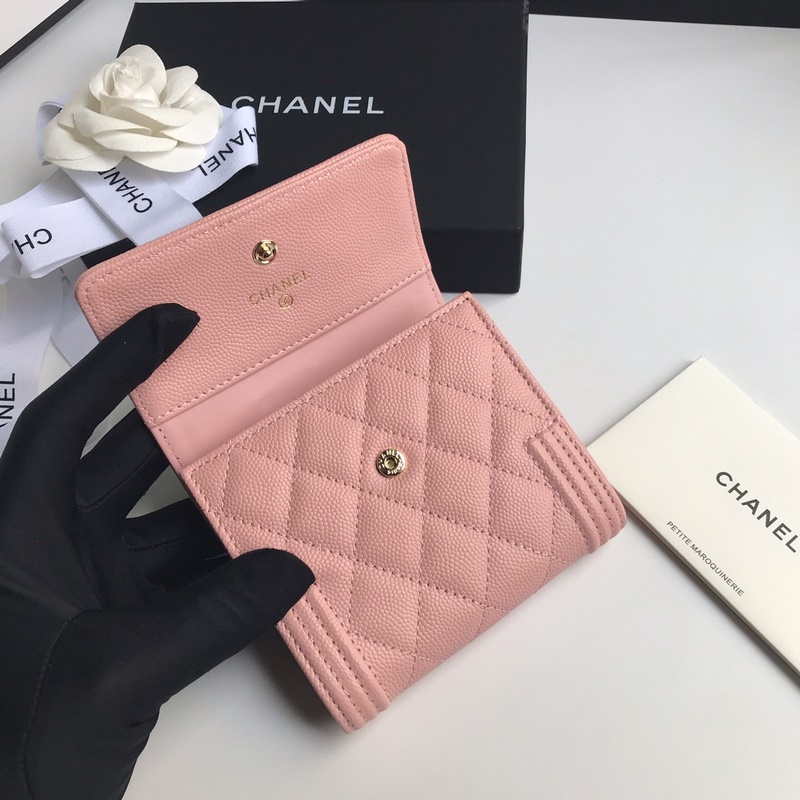 [原單品質][配帶包裝]CHANEL小球紋經典短三折錢包 款號A80734 頂級