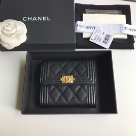 [原單品質][配帶包裝]CHANEL小球紋經典短三折錢包 款號A80734 頂級