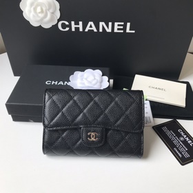 [原單品質][配帶包裝]CHANEL 中號三折錢包 款號A84341 頂級皮料五