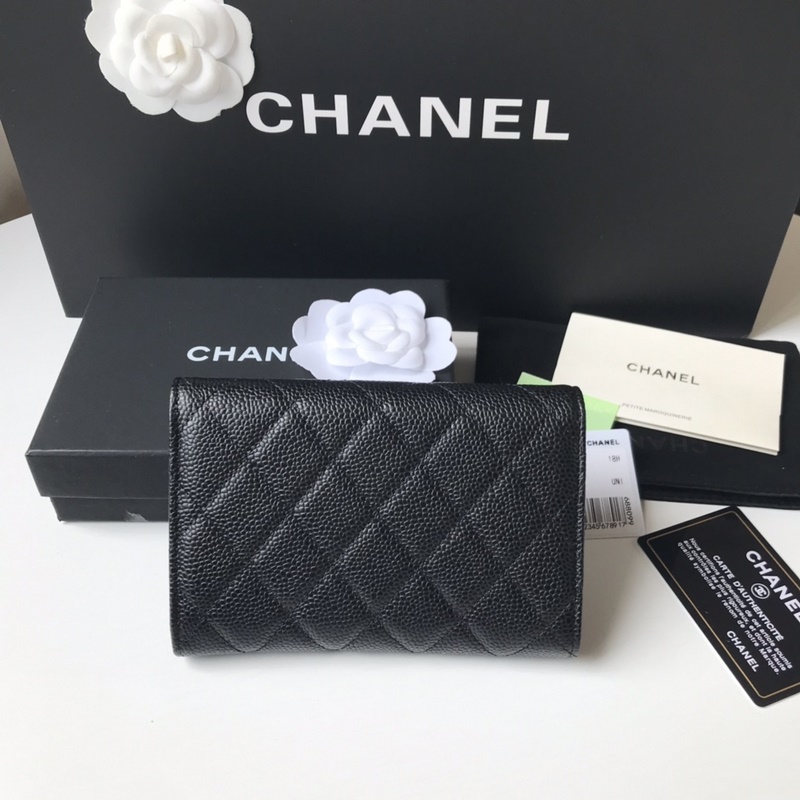 [原單品質][配帶包裝]CHANEL 中號三折錢包 款號A84341 頂級皮料五