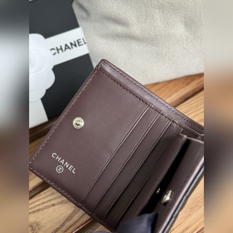2104新品chanel 對折短錢包到貨 小羊皮制作內裡帶零錢袋 這類錢包超級實