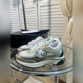 chanel 香奈兒2026早春度假系列 最新款休閑運動鞋 銀白，金白，銀灰，黑