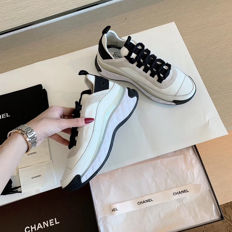 CHANE 2026香奈兒新寵運動運動鞋 鞋面：牛皮絲綢 牛皮絨面革 針織物 大