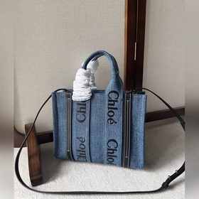 Chloé Woody Tote Bag 小號帥氣牛仔面料 平常出門時總是會需要