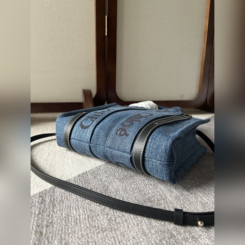 Chloé Woody Tote Bag 小號帥氣牛仔面料 平常出門時總是會需要