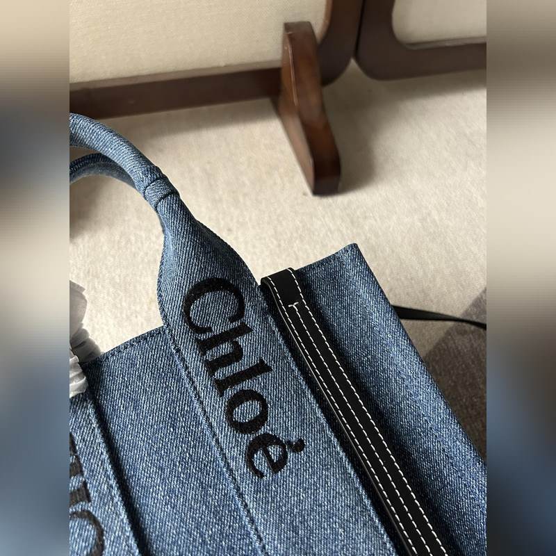 Chloé Woody Tote Bag 小號帥氣牛仔面料 平常出門時總是會需要