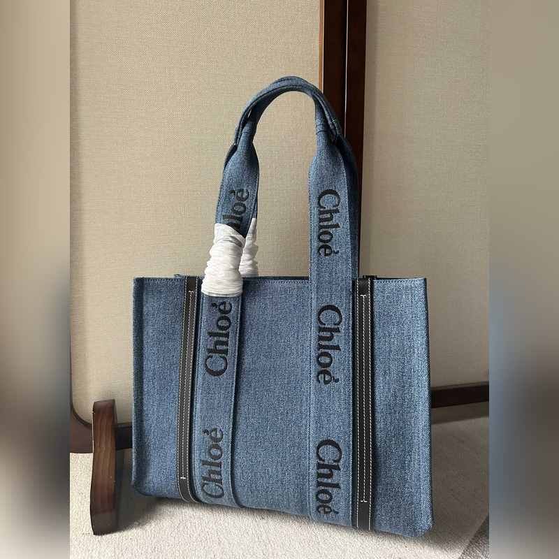 Chloé Woody Tote Bag 中號帥氣牛仔面料 平常出門時總是會需要