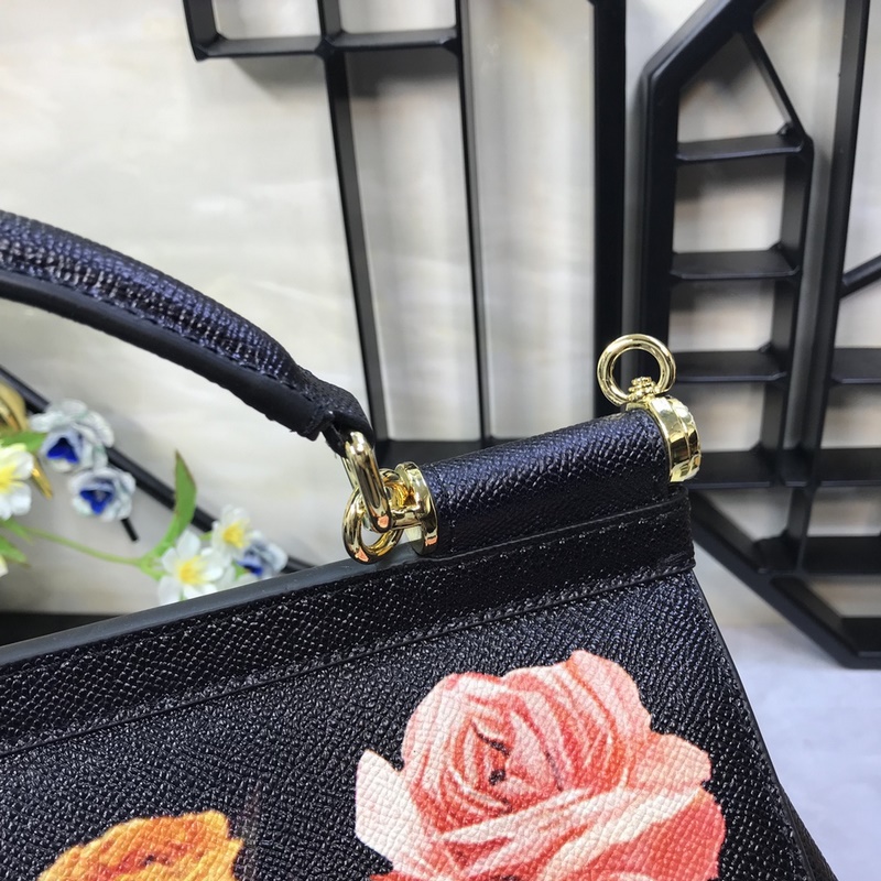 Dolce & Gabbana 杜嘉班納]牛皮印花 可斜挎/手提 帶鏡子 海外代