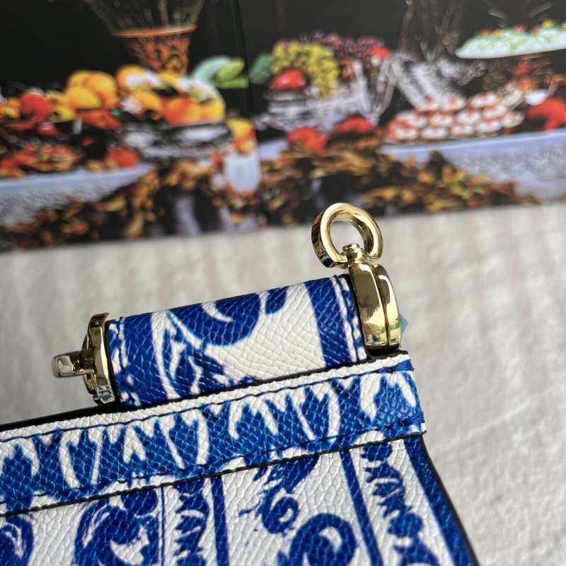 Dolce & Gabbana 杜嘉班納]牛皮印花 可斜挎/手提 帶鏡子 海外代