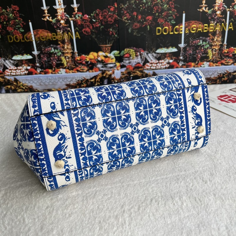 Dolce & Gabbana 杜嘉班納]牛皮印花 可斜挎/手提 帶鏡子 海外代