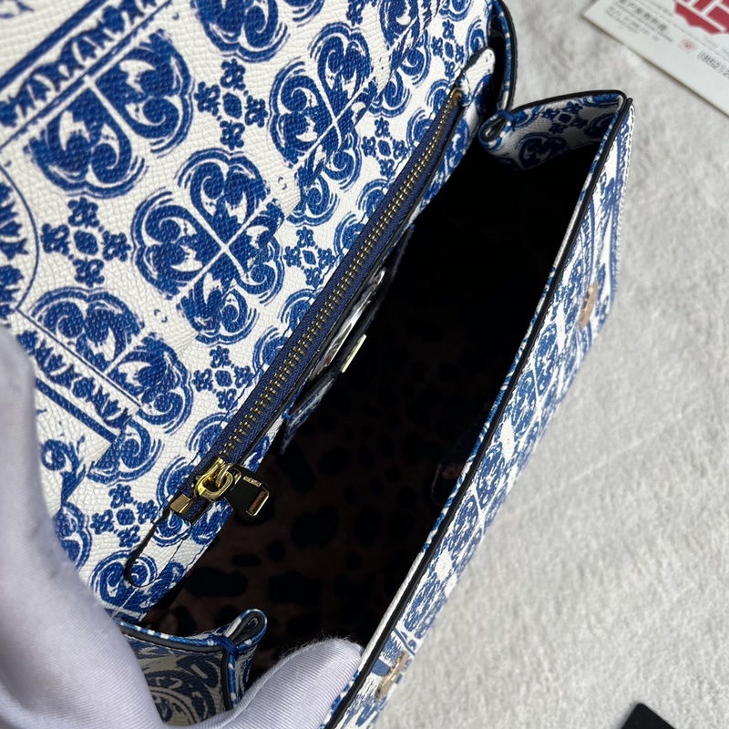 Dolce & Gabbana 杜嘉班納]牛皮印花 可斜挎/手提 帶鏡子 海外代