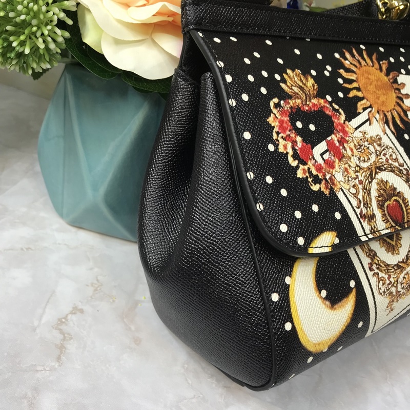 Dolce & Gabbana 杜嘉班納]牛皮印花 可斜挎/手提 帶鏡子 海外代