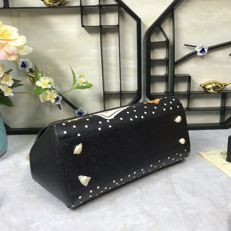 Dolce & Gabbana 杜嘉班納]牛皮印花 可斜挎/手提 帶鏡子 海外代