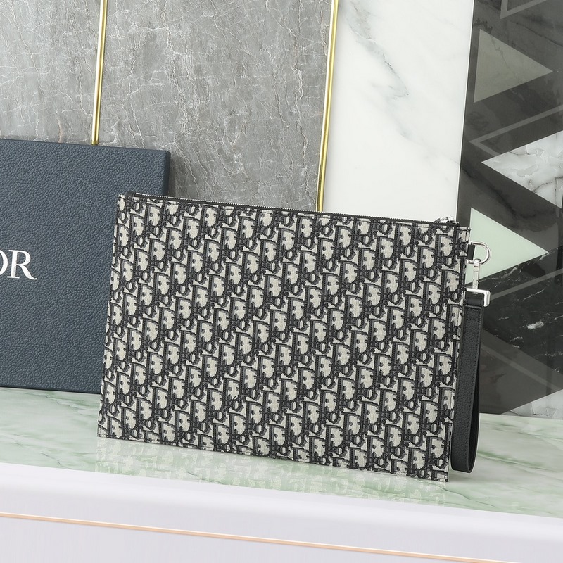 A4手拿包 米色和黑色 Oblique印花 編號：2ESCA491YSE HO5