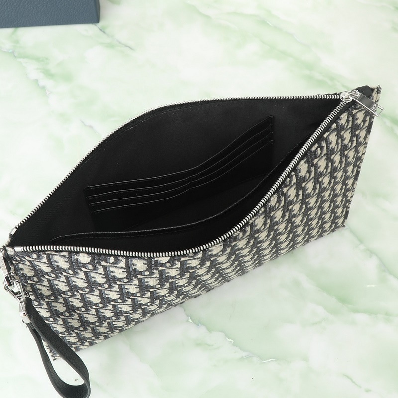 A4手拿包 米色和黑色 Oblique印花 編號：2ESCA491YSE HO5