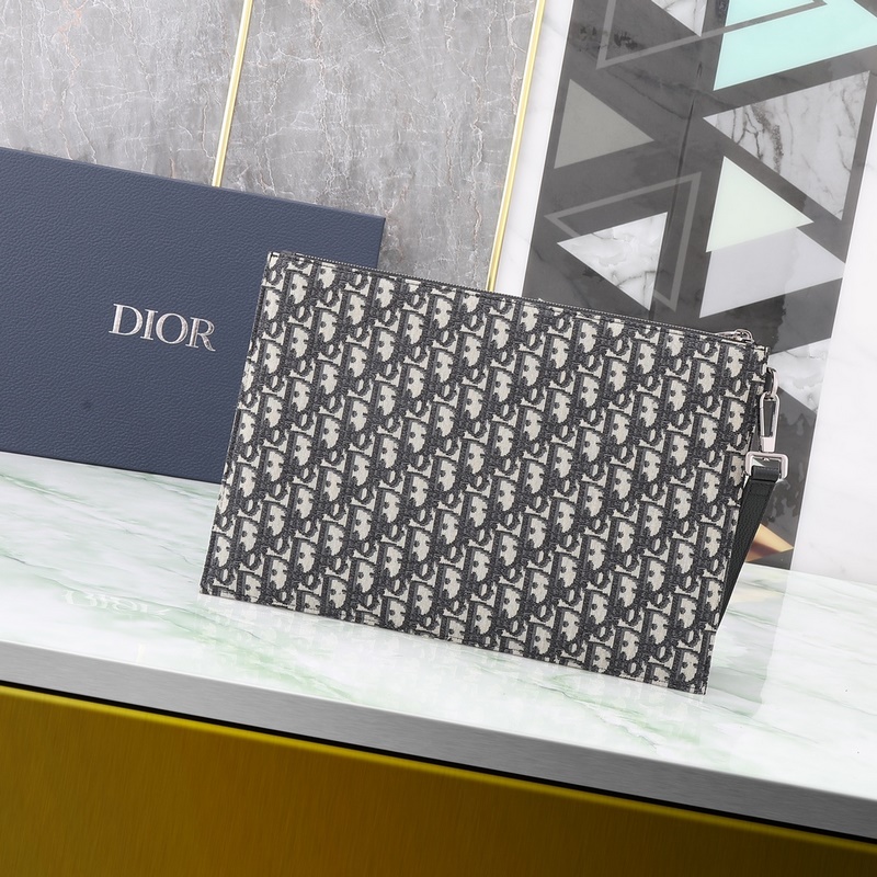 A4 手拿包 米色和黑色 Oblique 印花型號(hào)：2ESCA339YSE_H0