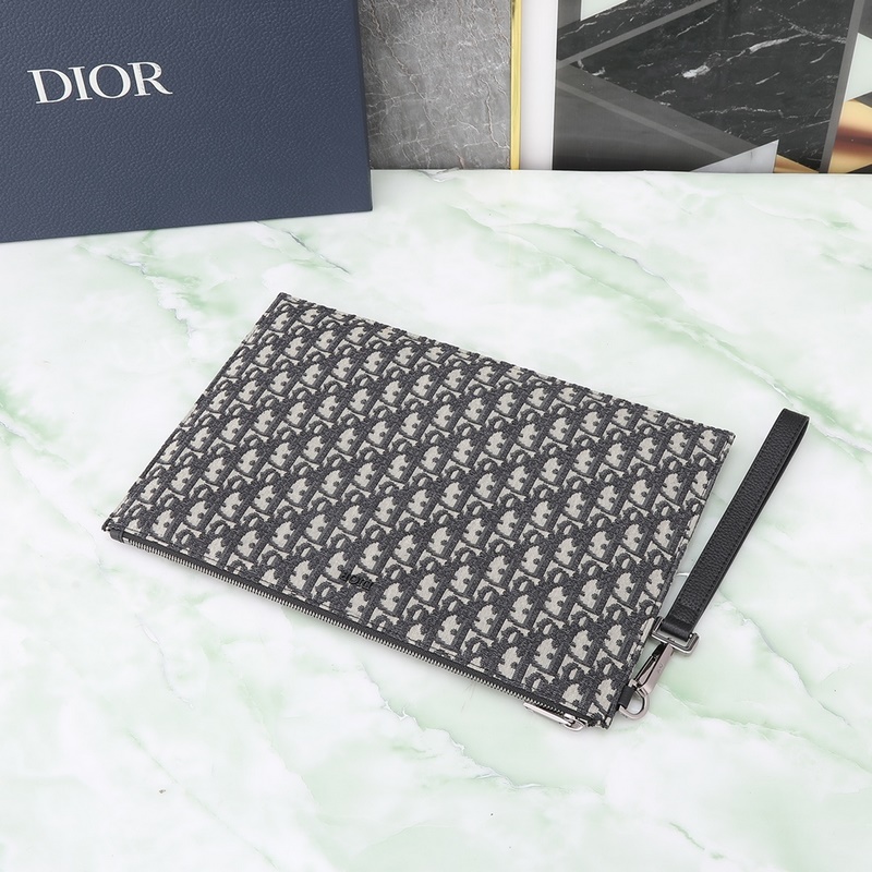 A4 手拿包 米色和黑色 Oblique 印花型號(hào)：2ESCA339YSE_H0