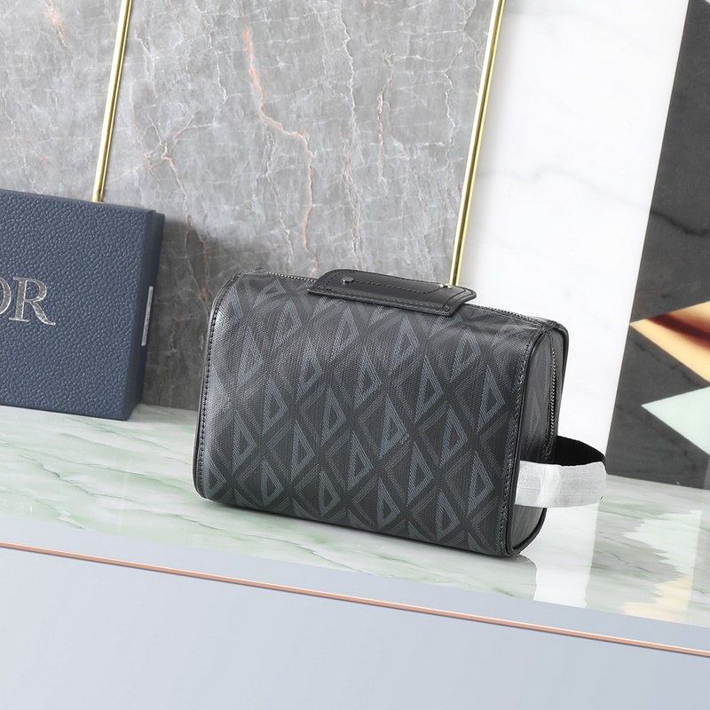 Dior Lingot洗漱包黑色CD Diamond 圖案帆布編號：2ADCA4