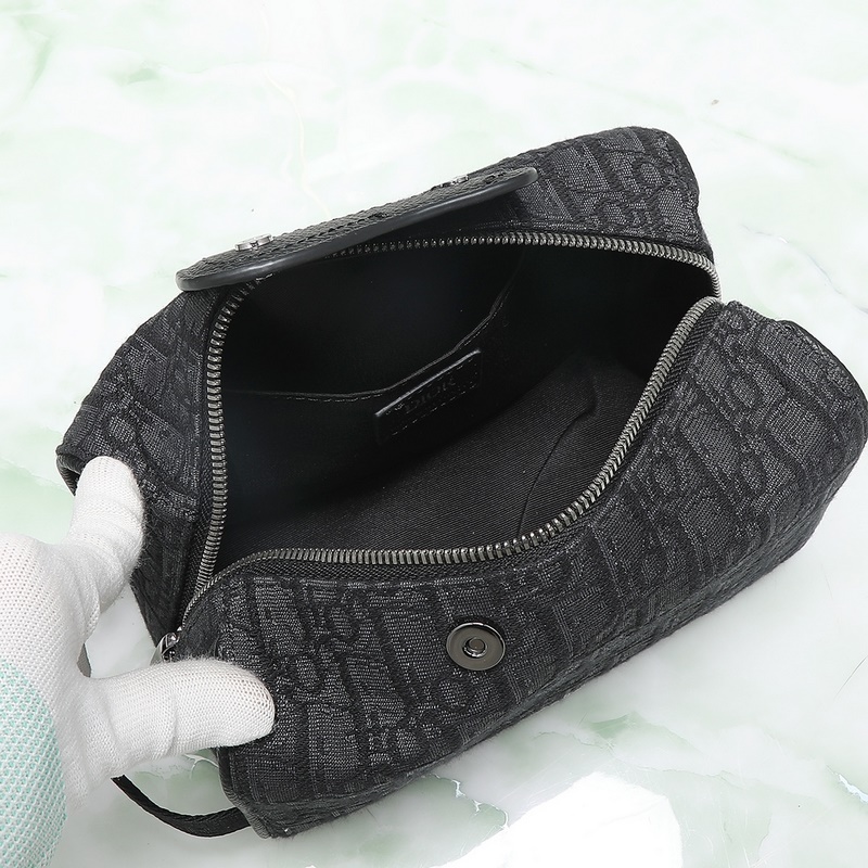 Dior Lingot洗漱包米色和黑色 Oblique 印花 編號：2ADCA4
