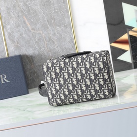 Dior Lingot洗漱包米色和黑色 Oblique 印花 編號：2ADCA4