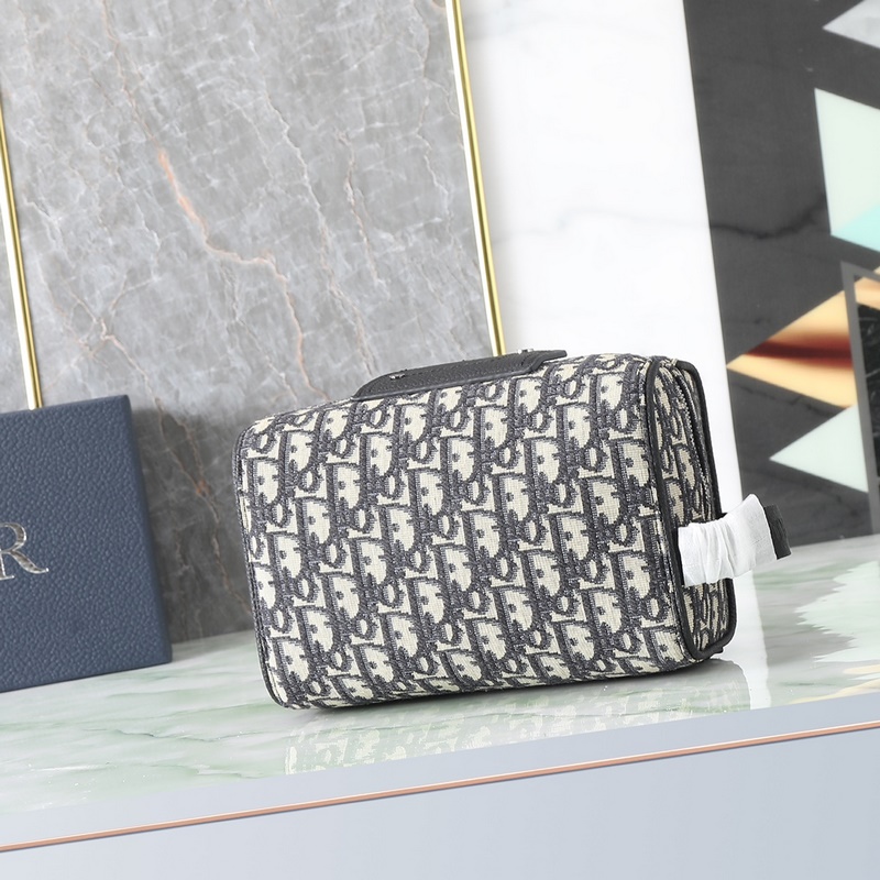 Dior Lingot洗漱包米色和黑色 Oblique 印花 編號(hào)：2ADCA4