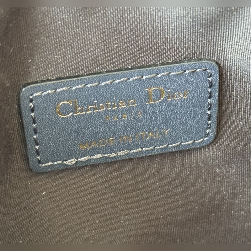 這款包飾有dior 標志性的藍色oblique 印花。帶有兩個別緻的拉鍊開合隔層