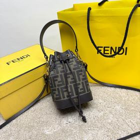Fendi Mon Tresor mini經(jīng)典老花FF布料水桶包， 可鹽可甜 怎